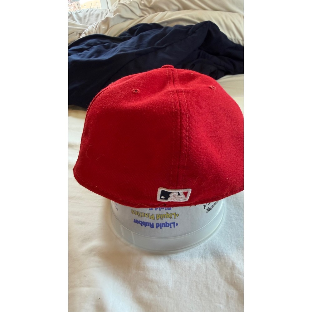 New Era 59FIFTY Los Angeles Angels MLB Authentic Cool Base Fitted Hat Red 7 5/8 - Picture 4 of 9